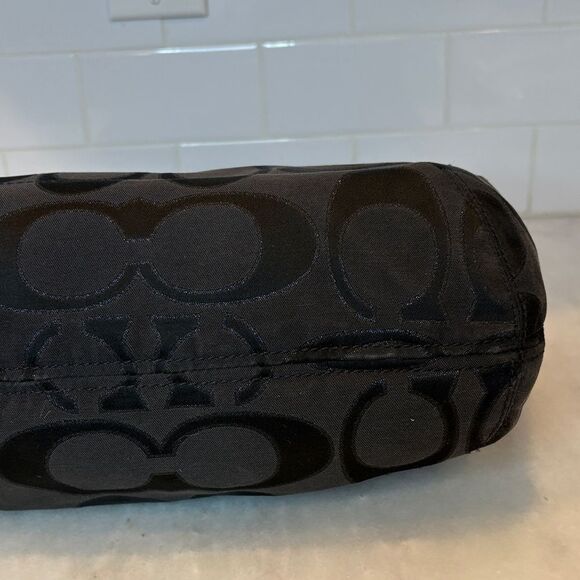 Coach Bag Purse Handbag Pocketbook Y2K Poppy Lurex Signature Logo Sateen Tote - Picture 8 of 16